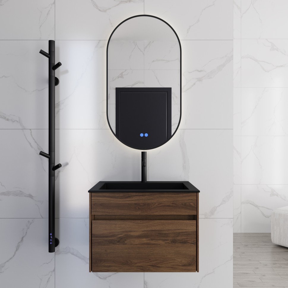 База под раковину Vincea  Chiara 600 подвесная, 1 выкатной ящик soft-close, C.Oak