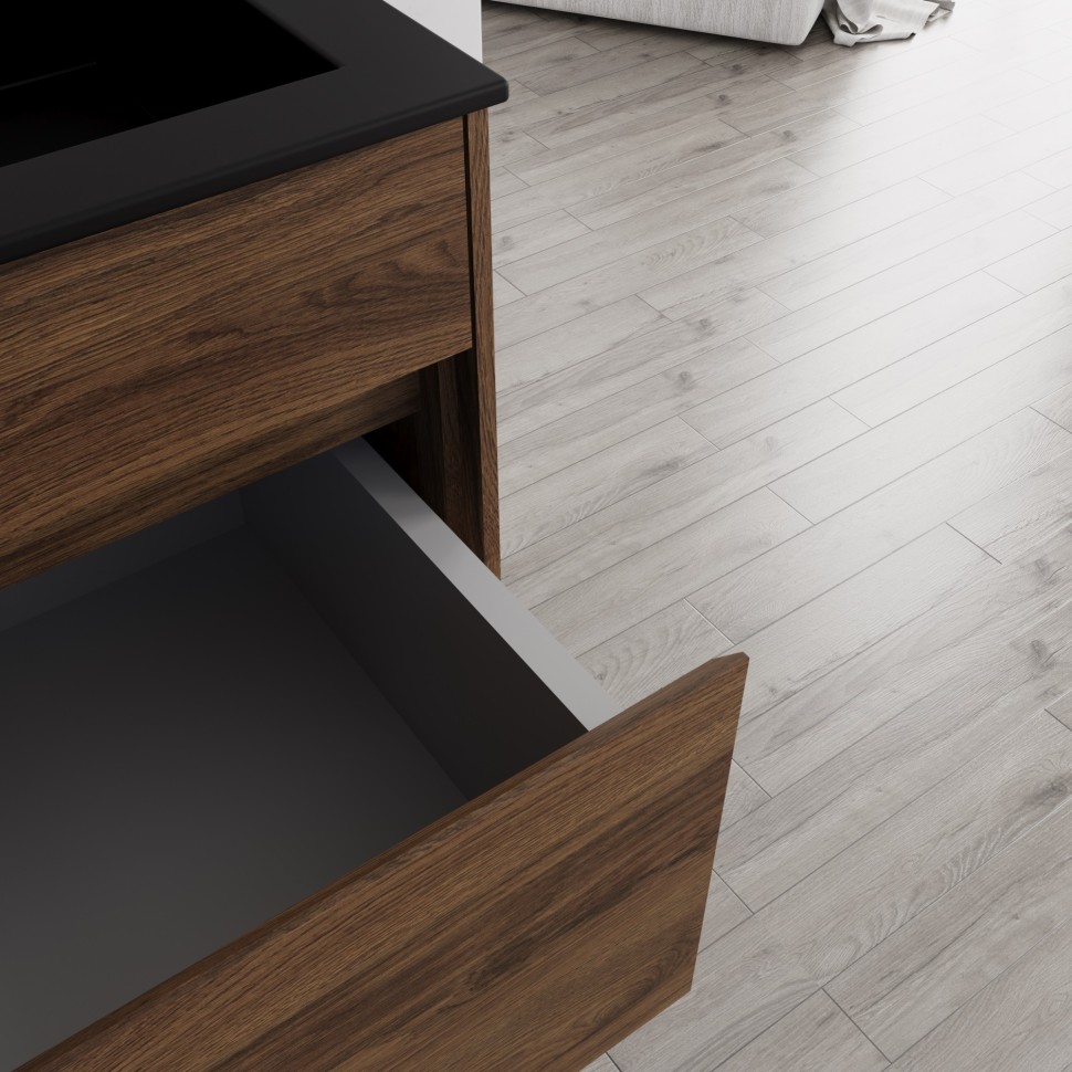 База под раковину Vincea  Chiara 600 подвесная, 1 выкатной ящик soft-close, C.Oak