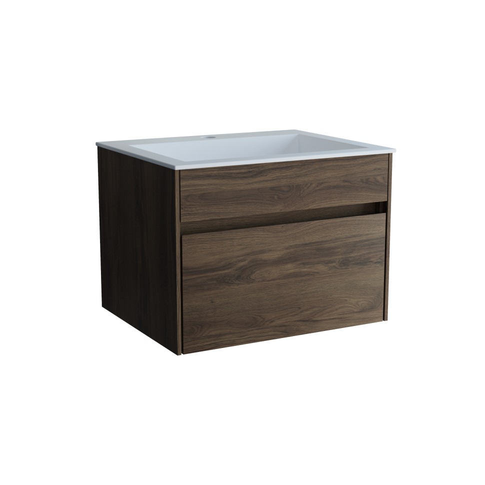 База под раковину Vincea  Chiara 600 подвесная, 1 выкатной ящик soft-close, C.Oak