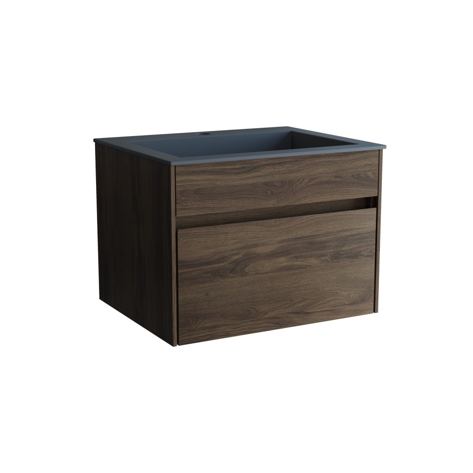 База под раковину Vincea  Chiara 600 подвесная, 1 выкатной ящик soft-close, C.Oak