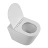 Унитаз приставной безободковый с сиденьем BelBagno FLAY-R BB1003CBR/SC