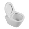 Унитаз приставной безободковый с сиденьем BelBagno FLAY-R BB1003CBR/SC