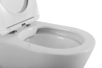 Унитаз приставной безободковый с сиденьем BelBagno FLAY-R BB1003CBR/SC