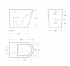 Унитаз приставной безободковый с сиденьем BelBagno FLAY-R BB1003CBR/SC