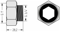 Комплект фитингов прямой (G 1&quot; НГ х G 3/4&quot; НР) / 2 шт.