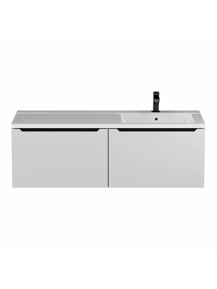 Тумба под раковину Uperwood Tanos 120 см, правая, белая/графит