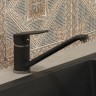 Смеситель для кухни низкий Uperwood ECON UPD-001-04, черныйатовый