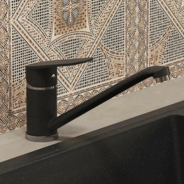 Смеситель для кухни низкий Uperwood ECON UPD-001-04, черныйатовый