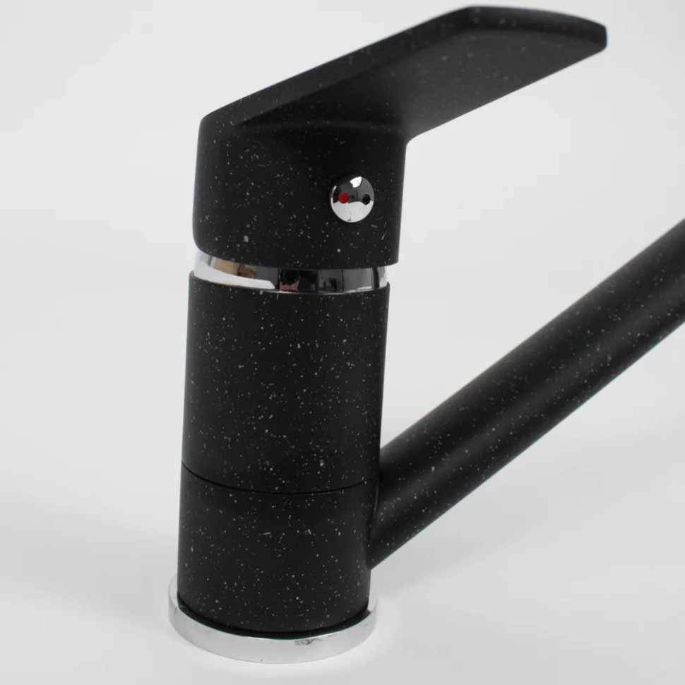 Смеситель для кухни низкий Uperwood ECON UPD-001-04, черныйатовый