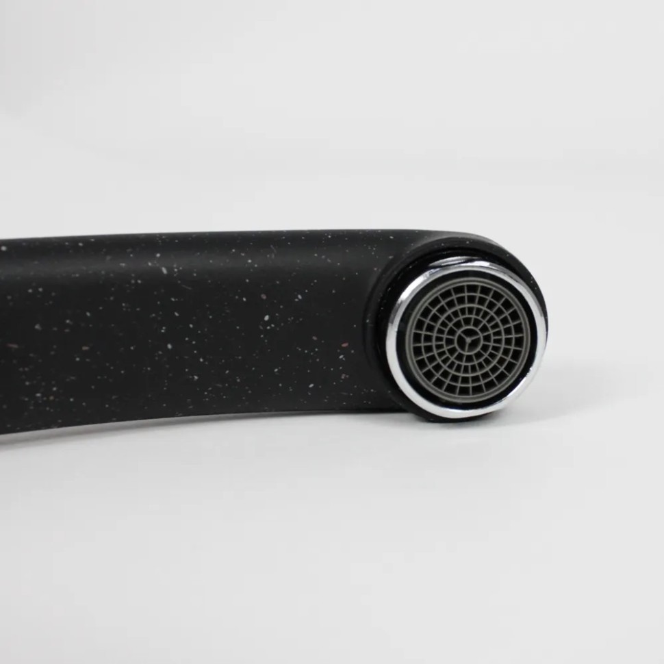 Смеситель для кухни низкий Uperwood ECON UPD-001-04, черныйатовый