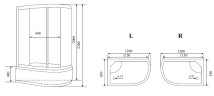 Timo Lux T-7720 L душевая кабина 120*85*220