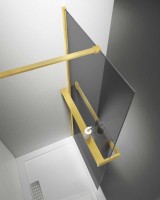 Душевая перегородка Walk-In HR VSW-4HR800CGG, 800*2000, брашированное золото, стекло тонированное
