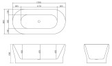 Акриловая ванна BELBAGNO BB405-1700-800
