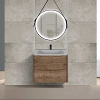 База под раковину Paola 600 подвесная, 2 выкатных ящика soft close, V.Oak