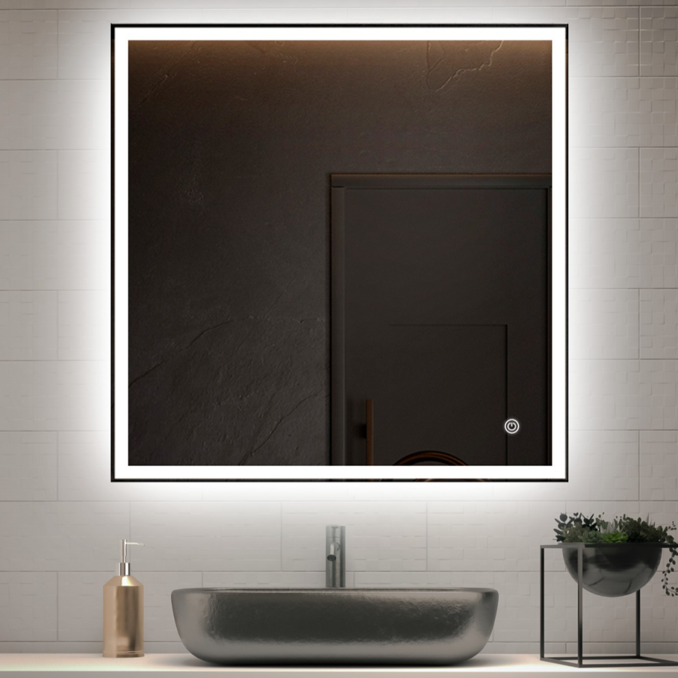Зеркало LED VLM-3VN7007 700х700 c сенсорным выключателем и диммером