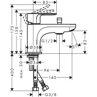 Смеситель для ванны Hansgrohe Rebris S 72436000 хром