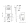 Инсталляция BERGES для скрытого монтажа унитаза NOVUM кнопка F4 Soft Touch, белая