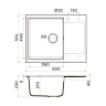Кухонная мойка Omoikiri Daisen 65T-BE Tetogranit/ваниль