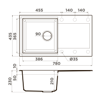 Кухонная мойка Omoikiri Sakaime 78-BE Tetogranit/ваниль