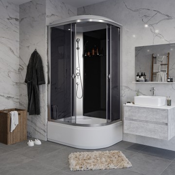Душевая кабина Niagara Eco E120/80/40L/TN (120х80х215) высокий поддон(40см),стекло тонированное,4 места