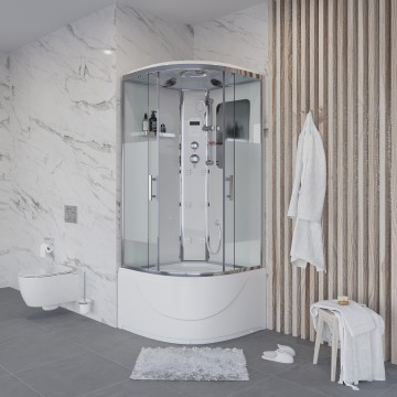 Душевая кабина Niagara Ultra NG-309-01 (100х100х220) высокий поддон(48см),стекло матовое,4 места