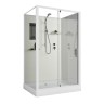 Душевая кабина Niagara Standart ST100/80/15Q/BK (100х80х200) прямоугольник,поддон 15см,распашная,проф.белый,без крыши,3 места