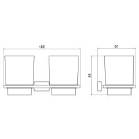 Стакан для зубных щеток двойной Timo Torne 43034/17 золото матовое