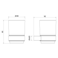 Стакан для зубных щеток Timo Luiro 18531/17 золото матовое