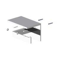 Бумагодержатель с полкой для телефона Timo Petruma 15243/13 никель