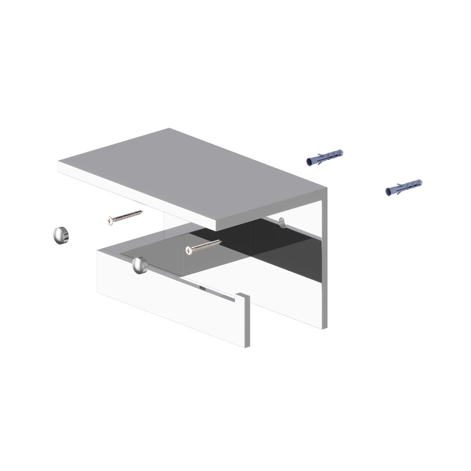 Бумагодержатель с полкой для телефона Timo Petruma 15243/13 никель