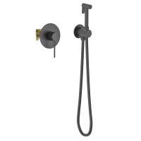 Смеситель встроенный с гигиеническим душем Timo Saona 2389/03SM черный