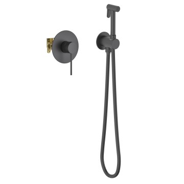 Смеситель встроенный с гигиеническим душем Timo Saona 2389/03SM черный