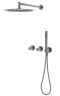 Душевой комплект Aura VSFW-6AU1GM встраиваемый, 2 режима, вороненая сталь