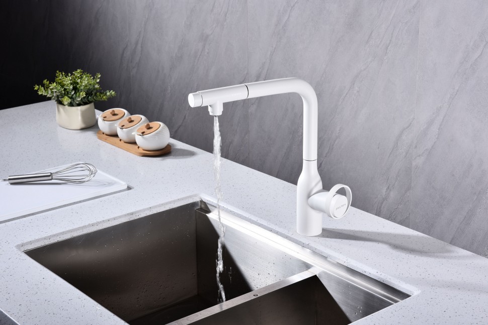 Смеситель для кухни URBAN, белый матовый, Ur213104-WH, Paulmark
