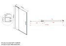 Душевая дверь Extra VDP-1E8090CL, 800/900, хром, стекло прозрачное