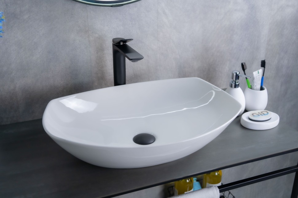 Раковина Gid N9137 51177 накладная белая 56x40x16