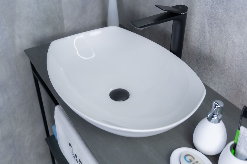 Раковина Gid N9137 51177 накладная белая 56x40x16