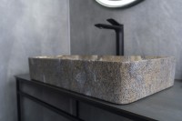 Раковина Gid Mnc396T 54475 накладная под камень глянцевая 60x34x11