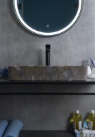 Раковина Gid Mnc396T 54475 накладная под камень глянцевая 60x34x11