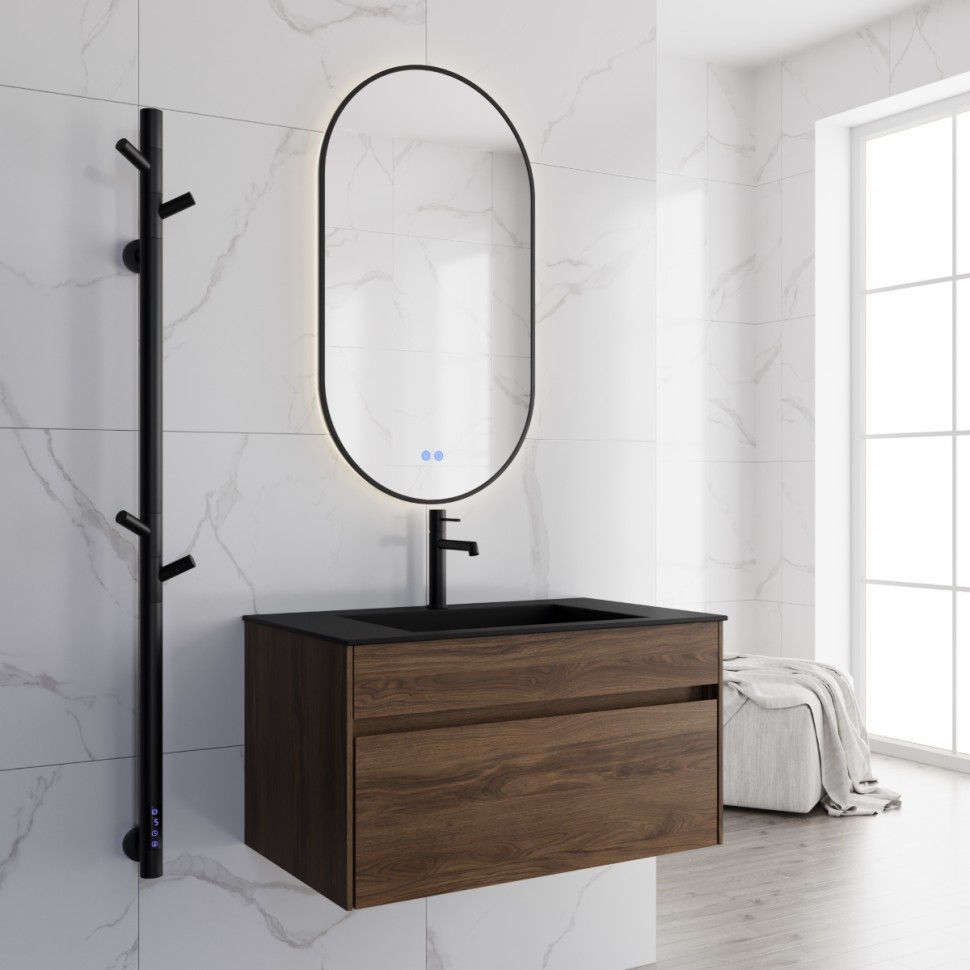 База под раковину Vincea  Chiara 800 подвесная, 1 выкатной ящик soft-close, C.Oak