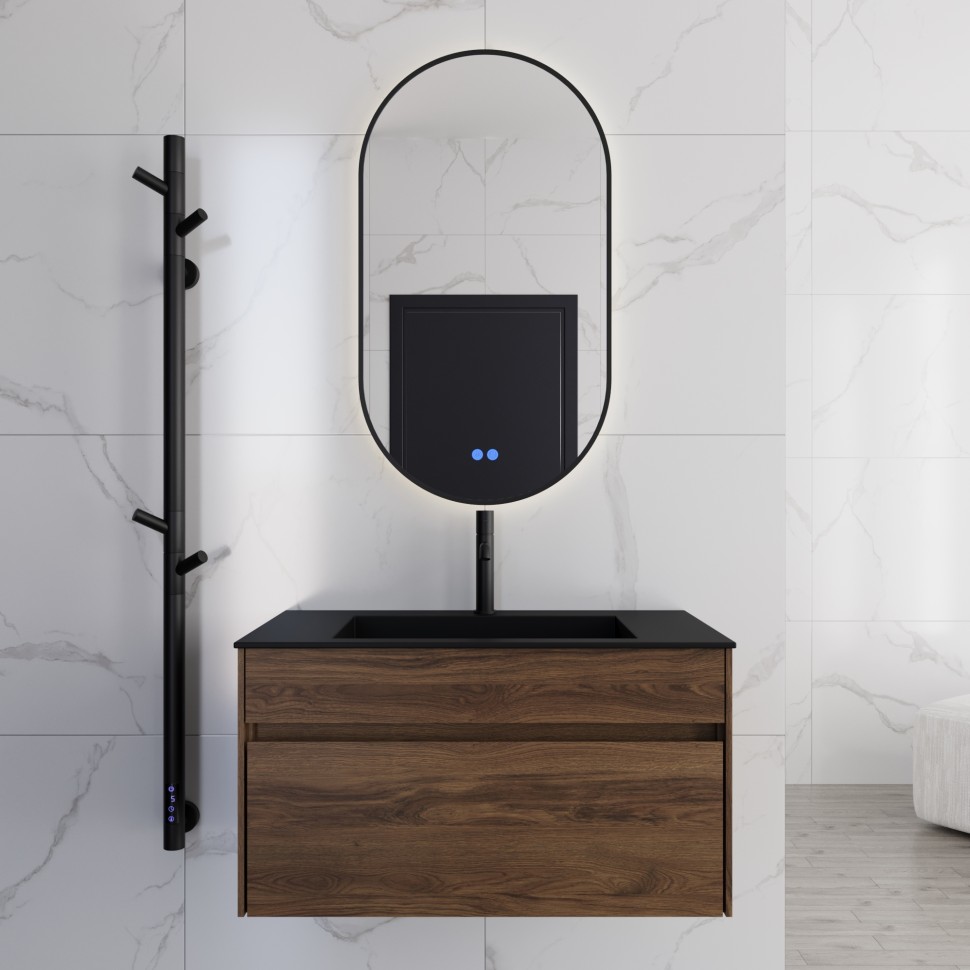 База под раковину Vincea  Chiara 800 подвесная, 1 выкатной ящик soft-close, C.Oak
