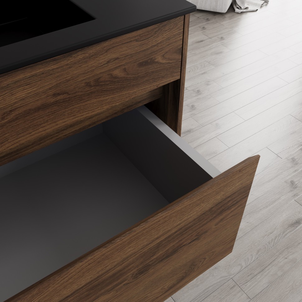 База под раковину Vincea  Chiara 800 подвесная, 1 выкатной ящик soft-close, C.Oak
