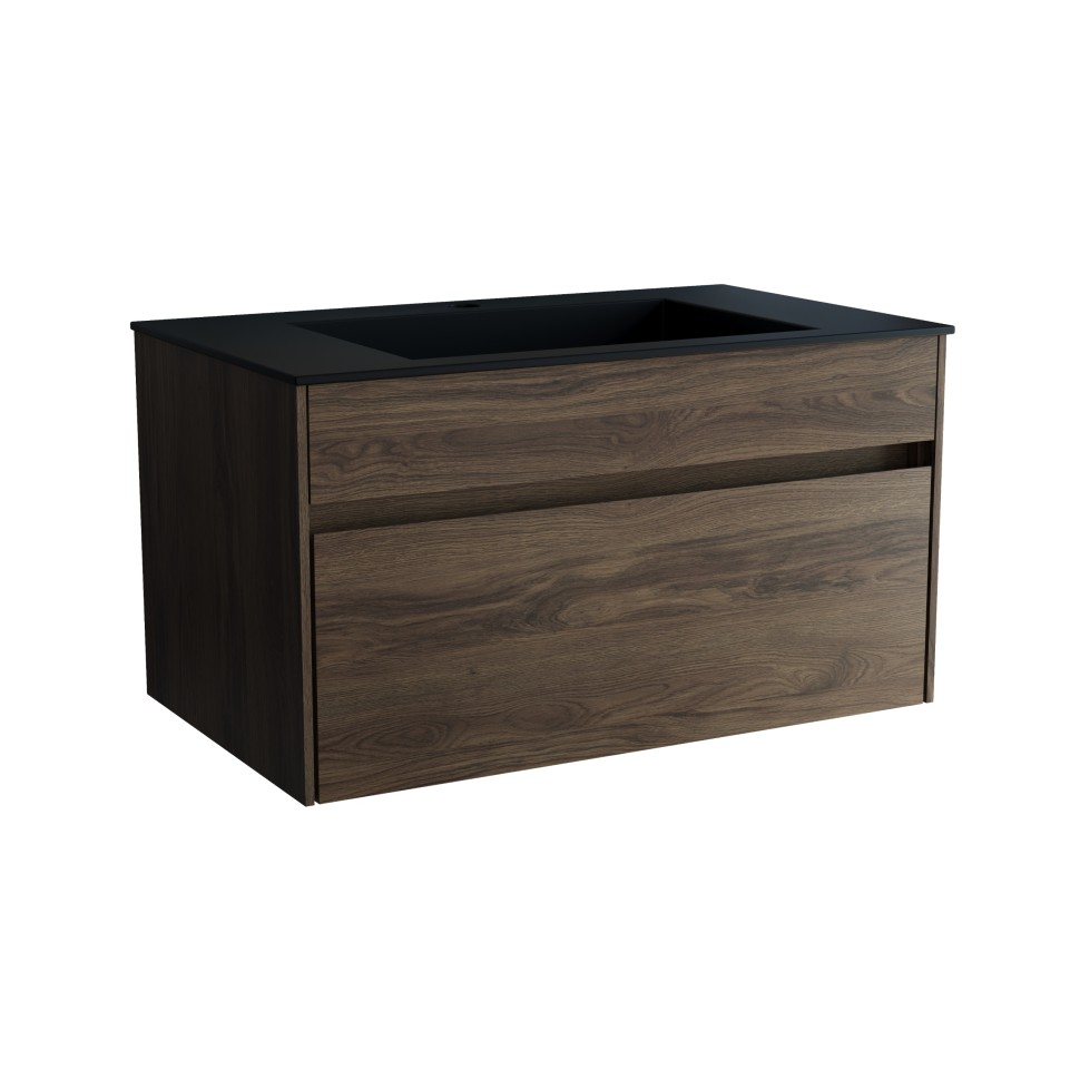 База под раковину Vincea  Chiara 800 подвесная, 1 выкатной ящик soft-close, C.Oak