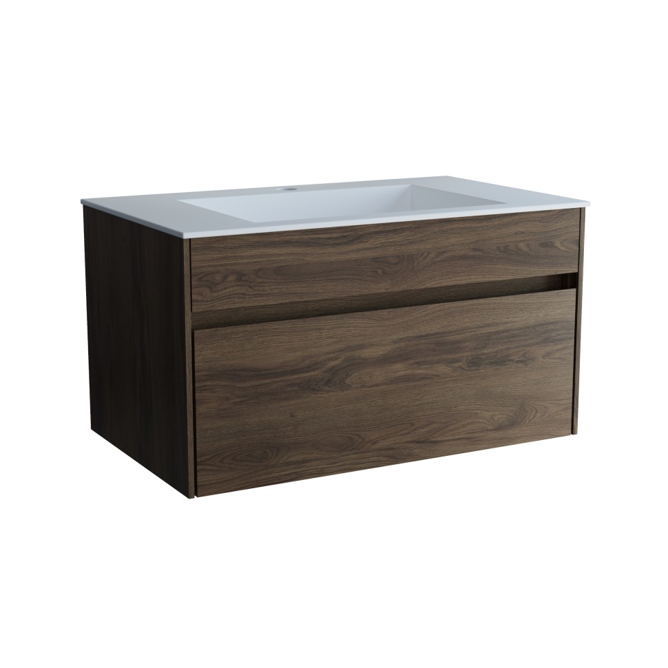 База под раковину Vincea  Chiara 800 подвесная, 1 выкатной ящик soft-close, C.Oak