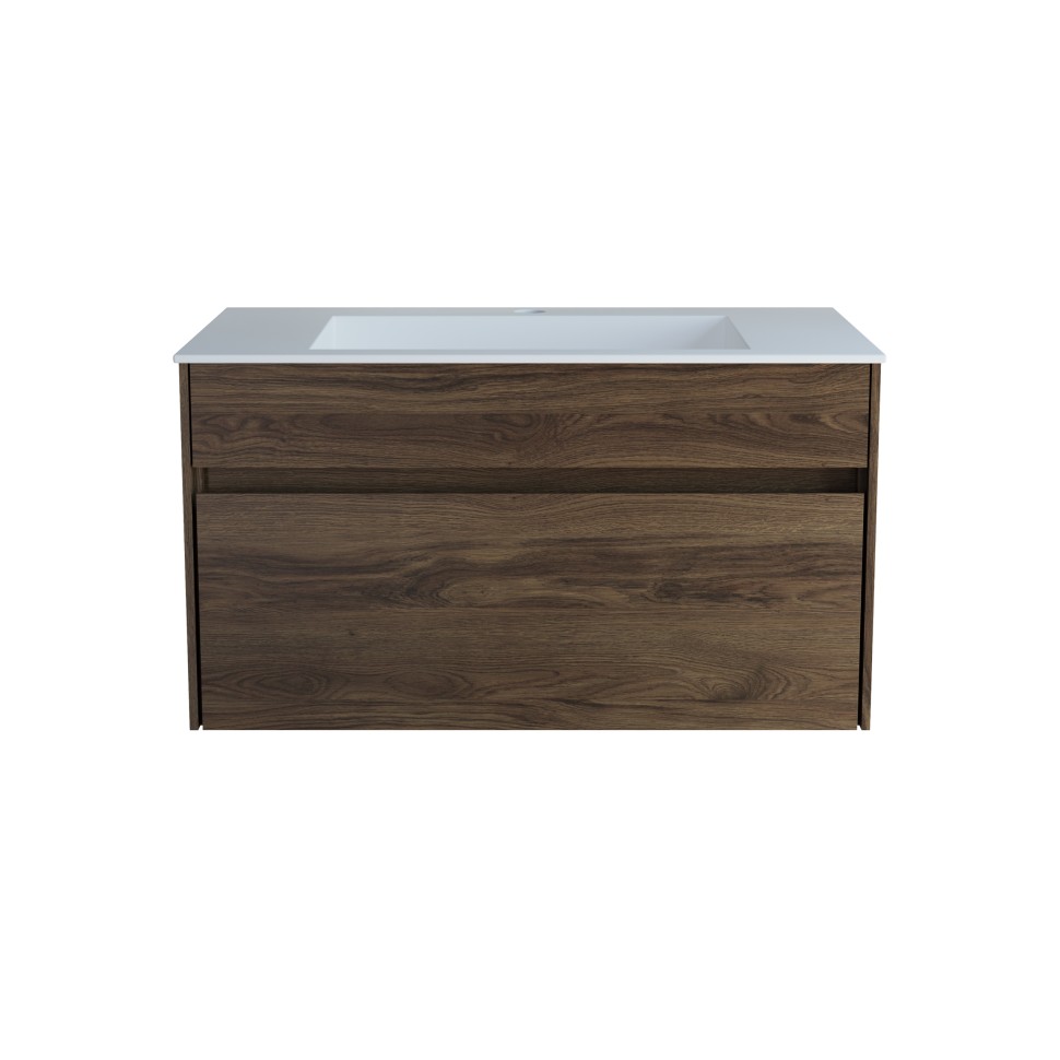 База под раковину Vincea  Chiara 800 подвесная, 1 выкатной ящик soft-close, C.Oak