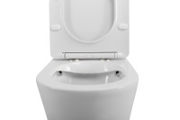 Чаша унитаза безободкового с сиденьем BelBagno FLAY-R BB2149CPR/SC