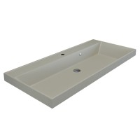 Раковина для ванной 90 см, Uperwood Classic Quartz, кварцевая, бежевая матовая, лён