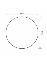Зеркало для ванной с подсветкой Uperwood Modul 65*65, бесконтактный сенсор, антизапотевание, круглое, теплая подсветка