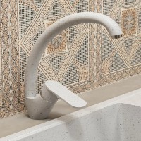 Смеситель для кухни высокий Uperwood ECON UPD-002-01, белыйатовый