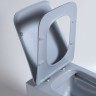 Унитаз подвесной Q-Line VT1-12MO безободковый, цвет океан мат., ультратонкое soft close сиденье
